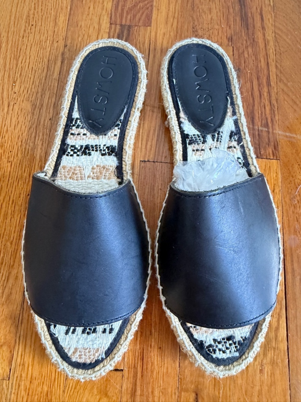 Anthropologie Howsty Black Slide Espadrille Mules - Women's